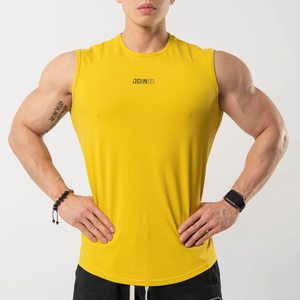 Débardeurs de sport tricotés unis respirants pour la gym, le fitness et l'entraînement, vêtements décontractés d'été, avec logo frontal, vente en gros - Product Image 5