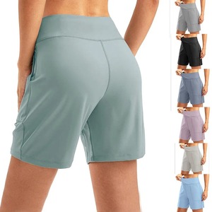 Shorts de sport sans couture pour femmes été élastique Scrunch taille haute Push Up contrôle du ventre Gym Fitness entraînement Yoga Shorts - Product Image 6