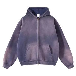 <b>Top</b> Trending Custom Heavyweight <b>Zip</b>-<b>Up</b> Hoodies Custom 100% Cotton Oversized Unisex Drop Shoulder Hoodies - Product Image 1