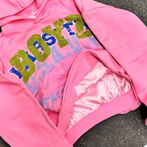 Votre propre Logo Design femmes hiver col montant imprimé Crop Hoodies tenue décontracté haute qualité matériel fait pull mode - Product Image 3