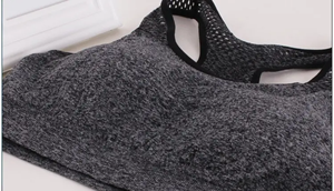 Premium évacuation de l'humidité sans couture tissu côtelé femmes Yoga sport soutien-gorge Activewear Gym Fitness entraînement porter soutiens-gorge dames - Product Image 2