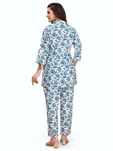 Digital Floral Printed Co-Ord Set Twopiece Coord Set Handmade Daily Wear Bulk Product Customized Pure Rayon Digital Printed Work - Product Image 4