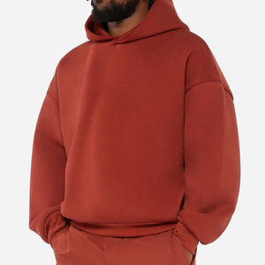 Jersey de gran tamaño para hombre, sudaderas con capucha de peso pesado para hombre, logotipo personalizado, sudaderas con capucha con hombros caídos en blanco, Sudadera con capucha de felpa francesa - Product Image 4