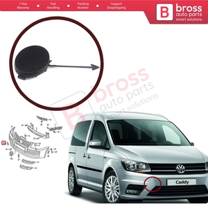 Cubierta de Gancho de Remolque para Parachoques Delantero BSP1091 2K5807241B para Caddy MK3 Facelift 2K SA 2015-2020 - Product Image 5