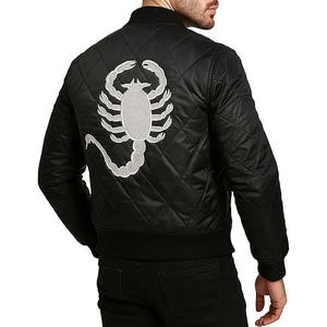 Chaqueta Bomber Deportiva de Alta Calidad, Cuello Redondo, Chaqueta de Satén Estándar de Invierno para Hombre con Logotipo Frontal - Product Image 2