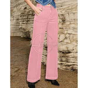 2025 New Arrival Customized Wholesale <b>Women</b> Wide Leg Jeans Pant Breathable Quick Dry <b>Women</b> Wide Leg Jeans Pant - Product Image 3