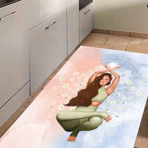 Tapis imprimé : design bohème moderne pour salon et espace de yoga, avec tapis à poils doux - Product Image 4