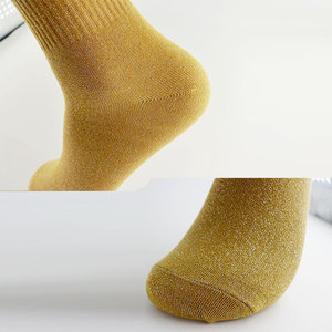 Calzini Personalizzati con Logo in Oro e Argento Lurex Scintillante, Calzini da Donna con Glitter, Produttore OEM - Product Image 4