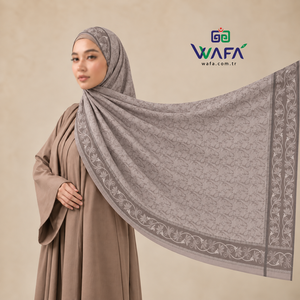 Wafa Plain Dyed Jacquard <b>Shawl</b> Polyester Viscose Blend Matte Finish 70x190 <b>Women</b> Headscarf Lightweight Breathable Durable - Product Image 1