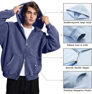 Sudaderas con capucha informales de invierno para hombre, color sólido, ajuste Regular, 100% algodón, respetuosas con el medio ambiente, de secado rápido, transpirables - Product Image 1
