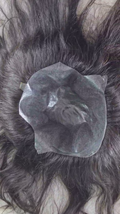 Extensions de cheveux naturels 100 % Remy indiens pour femmes, avec dentelle frontale, nouées à la main, luxueuses, ondulations profondes effet mouillé - Product Image 4