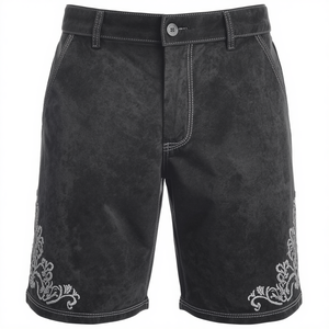 Pantalones Cortos de Cuero Tradicionales de Gamuza Premium, Hechos a Mano y Bordados, para Festivales, del Fabricante - Product Image 4
