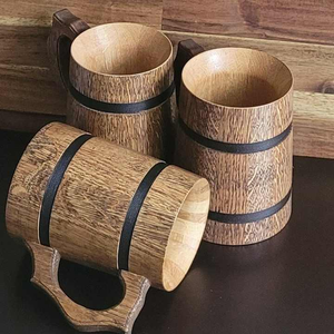 Mug en bois gravé personnalisé pour les festivals de la Renaissance par saniya handicraft - Product Image 1