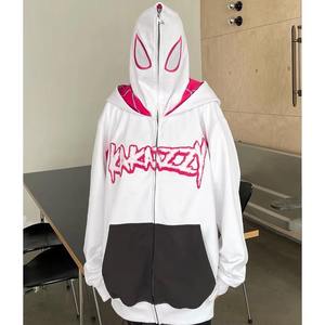 Winter Ready Customizable 100% Cotton <b>Men's</b> Balaclava <b>Hoodie</b> with Double Hood Zip Drop Shoulder for Cold Weather Protection - Product Image 2