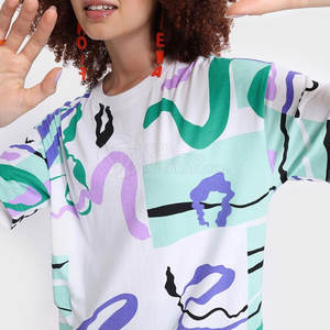 Ropa informal de color personalizada ligera, camisetas de gran tamaño para mujer, camiseta de gran tamaño para mujer de alta calidad, fácil de usar para mujer - Product Image 5