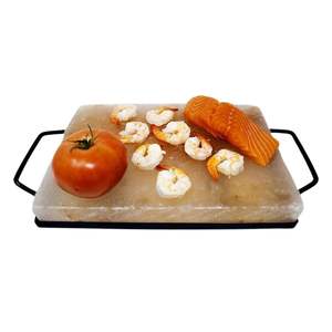 Sel de l'Himalaya Gourmet Plaque de cuisson réutilisable Dalle d'artisanat naturel pour griller les légumes Fruits de mer ou Steak - Product Image 5