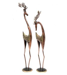 Sculpture animalière en fer marron décor de table de chambre d'hôtel et de restaurant de luxe moderne pour mariage artisanat d'art décor à la maison intérieur moderne - Product Image 6