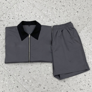 Conjuntos de verano Último diseño Ropa de verano personalizada Conjunto de pantalones cortos para hombres Para la venta Servicio OEM Personalizado Su propio estilo Conjunto de pantalones cortos para hombres - Product Image 5