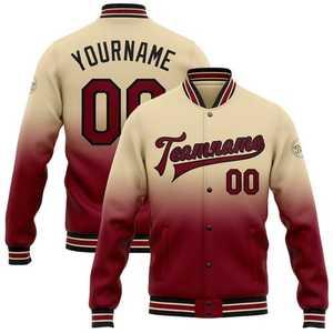 Chaqueta universitaria de moda para hombre, chaqueta bomber estilo béisbol, prendas de vestir exteriores con bordado personalizado, Mangas de cuero PU y fabricación OEM - Product Image 4