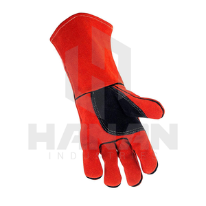 Guantes de soldadura de calor extremo Guantes de seguridad de cuero grueso para soldadura de arco y gas Se aceptan pedidos personalizados - Product Image 6