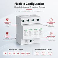 Dispositif de protection contre les surtensions DZ47sY SPD T1 T2 T3 1P 2P 3P 4P 1P+N 3P+N 275V 385V 440V 20kA-160kA Protection contre les surtensions de foudre sur rail DIN