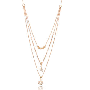 Estrella en capas Diseño circón piedra encanto colgante turco hecho a mano venta al por mayor 925 joyería de plata esterlina - Product Image 1