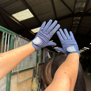 Gant d'équitation pour homme, antidérapant, couleur unie, extensible, en cuir, pour l'équitation en plein air - Product Image 2