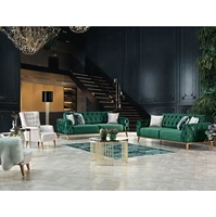 Sofá Chesterfield Tradicional Reclinable, Convertible, Extensible, con Sistema de Botones, Tapizado en Tela de Lujo para Sala de Estar