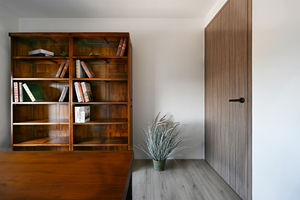 Bibliothèque moderne en teck du sud-ouest avec 6 étagères pour le salon - Product Image 3