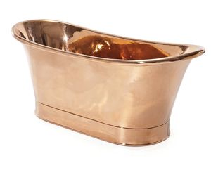 Baignoire autoportante en cuivre avec surface classique et attrait intemporel de style antique - Product Image 1