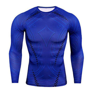 Chemises de sport de compression pour hommes, manches longues, MMA, impression personnalisée, rashguard pour hommes - Product Image 4