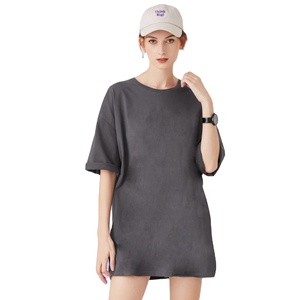 เสื้อยืดลำลองผู้หญิงทรงเข้ารูป ผ้าเจอร์ซีย์คอตตอน 100% คุณภาพสูง เนื้อผ้าหนา พร้อมลายปักและโลโก้แบบกำหนดเอง แห้งเร็ว - Product Image 1