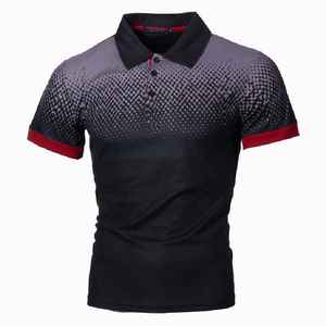 Nouveau polo imprimé tendance pour homme, polo à manches courtes, col polo, respirant, polyester, polos à sublimation - Product Image 4