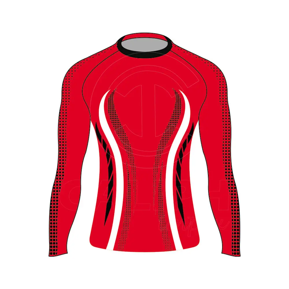 Sport Shirt Rash Guard Bjj Fabric Custom Free Design Long Sleeve Plain Polyester Wholesale Men Sublimation Customised