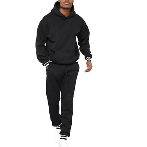 Ensemble de jogging technique en polaire personnalisé de haute qualité pour hommes, taille XXL, respirant, léger, pour la salle de sport, vêtements de sport d'hiver, survêtement uni rayé - Product Image 4