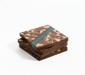 แผ่นรองแก้วเรซิ่นอีพ็อกซี่ไม้พรีเมียม |   ชุดแผ่นรองแก้วไม้ทำมือ |   ใช้ในบ้าน บาร์ โรงแรม และร้านอาหาร - Product Image 4