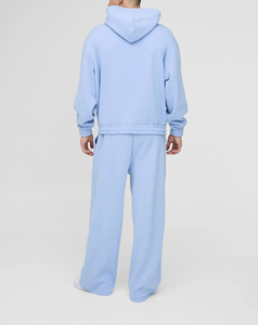 100% algodón versátil Activewear chándal con capucha sólido ecológico para uso en interiores y exteriores todas las condiciones climáticas para el invierno - Product Image 5