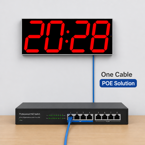 Industrial POE Digital Master <strong>Clock</strong> WiFi 6 Inch Large LED Display NTP GPS <strong>Sync</strong> for School Hospital Reloj Digital Ethernet - Product Image 3