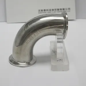 SS 304 316L Food Grade 2'' Sanitary Tri Clamp/ Welded Elbow 90 Degrees Elbow Connection Pipe Fittings Price