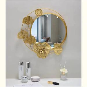 Miroir d'art mural de papillons en métal de style de luxe moderne vase suspendu de décoration d'intérieur pour le salon occasions de mariage - Product Image 4
