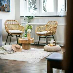 Grande demande Table et chaise en rotin Ensemble table et chaise à manger d'extérieur Mobilier de salon créatif pour la maison Table basse à thé - Product Image 2