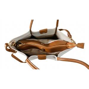 Borsa a Spalla Morbida in Vera Pelle Dollaro per Donna, Art. 26052-Fabbricato in Italia" - Product Image 3