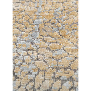 Alfombra Kavi Gris y Negra Anudada a Mano de Lana y Seda de Bambú Unstring Srb(159) con Patrón Abstracto para Uso Doméstico - Product Image 3