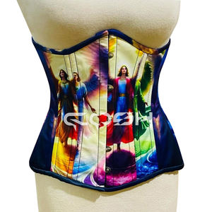 Nouveauté : Corset en satin sublimé avec imprimé numérique Jésus - Product Image 1