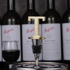 Gold Letter T Prosecco <b>Wine</b> Bottle Stopper Reusable Leak-Proof Accessory With Keep-Fresh Standard Gift for <b>Wine</b> Lovers - Product Image 1
