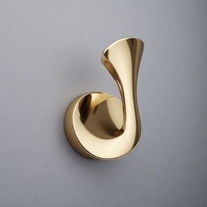 Toallero de Metal Dorado Antiguo con Detalles Hechos a Mano, Montado en la Pared, Duradero, Ecológico, Elegante, Estilo Vintage para Baño - Product Image 1