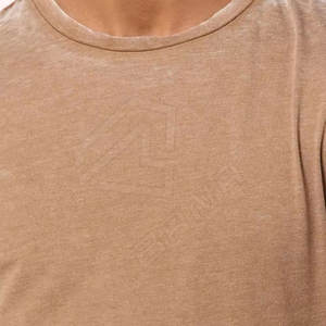 T-shirt uni nouveau style respirant pour hommes Offre Spéciale prix de gros avec logo personnalisé et design grande taille disponible en option - Product Image 5