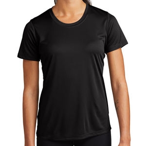 OEM Jogging Wear Camisetas cuello redondo señoras transpirable 100% poliéster camiseta mujer verano correr camiseta Mujer - Product Image 5