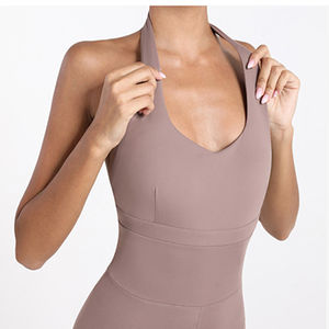 Serré Yoga Fitness Wear court couleur unie sport soutien-gorge Shorts trois pièces femmes ensembles d'entraînement vêtements de sport Gym Fitness ensembles - Product Image 2