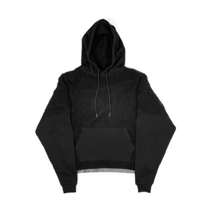 Sweat-shirt de sport respirant à séchage rapide léger pour homme en polaire uni de grande taille pour l'entraînement actif en salle de sport - Product Image 1